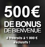 500€ de bonus