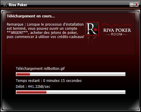 installation de riva poker, etape 2