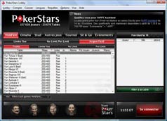 lobby du logiciel pokerstars